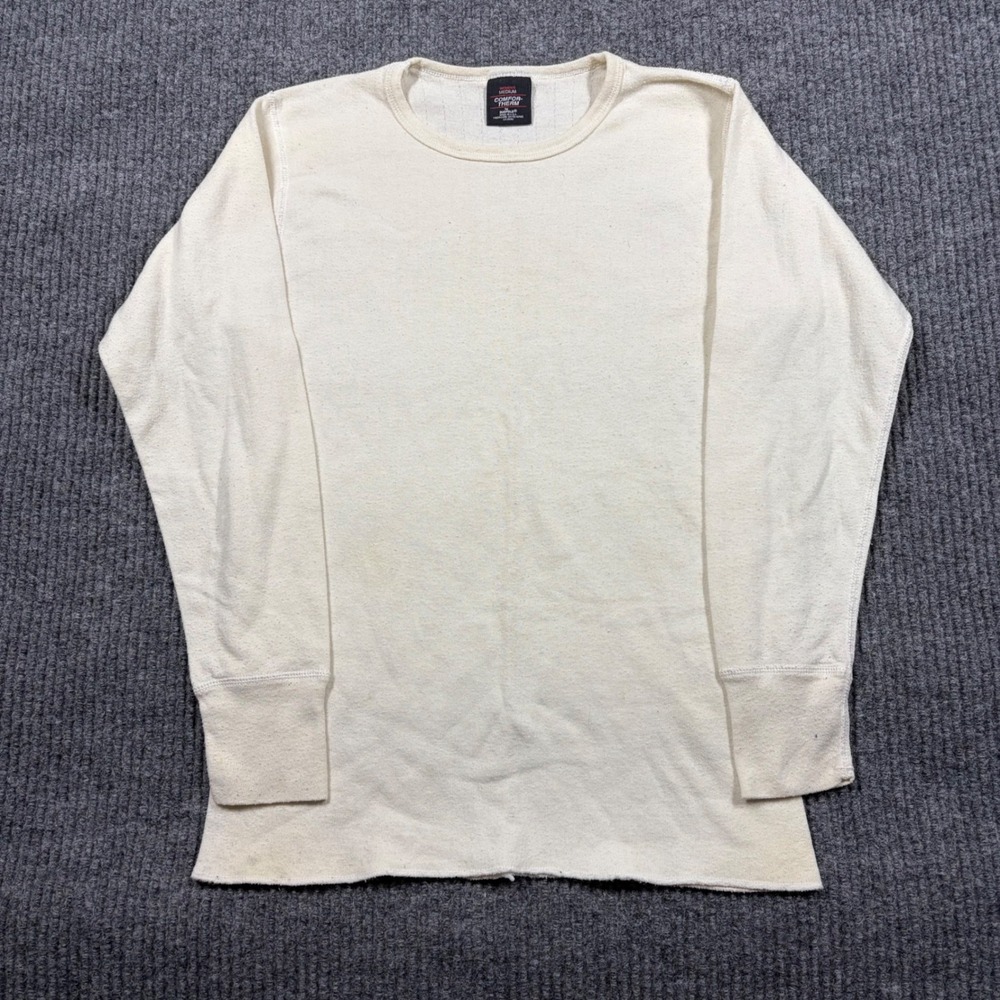 Duofold Comfor-Therm Thermal Shirt Mens Medium Cream Long Sleeve Base Layer USA